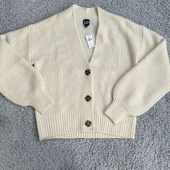 Gap Cream V-Neck Cardigan, Size XS - Picture 1 of 5